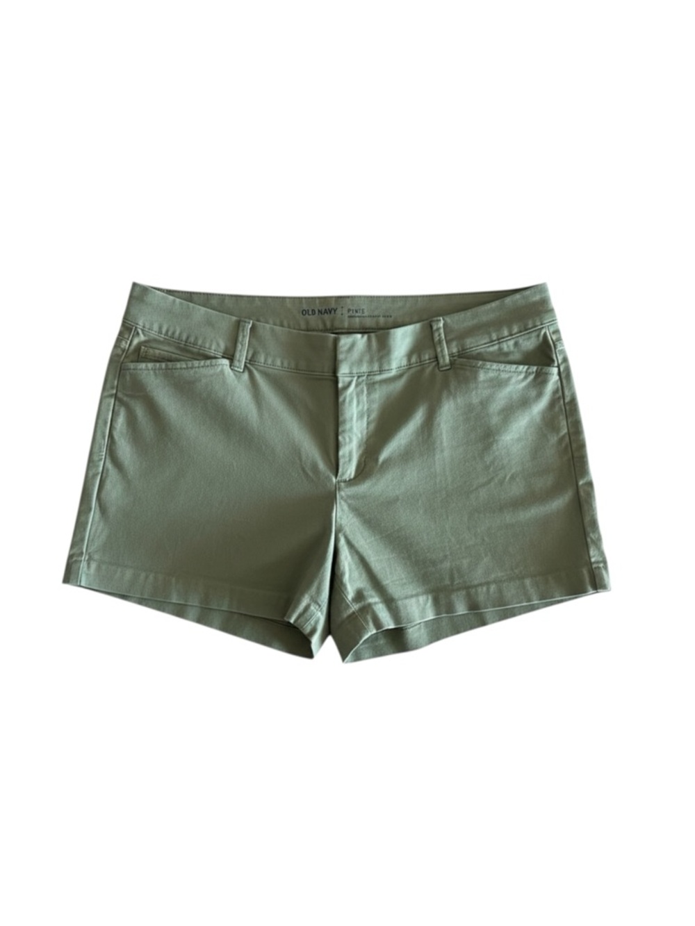 Old Navy Pixie Mid-Rise Chino Shorts in Sage / Olive Green - Size 10
